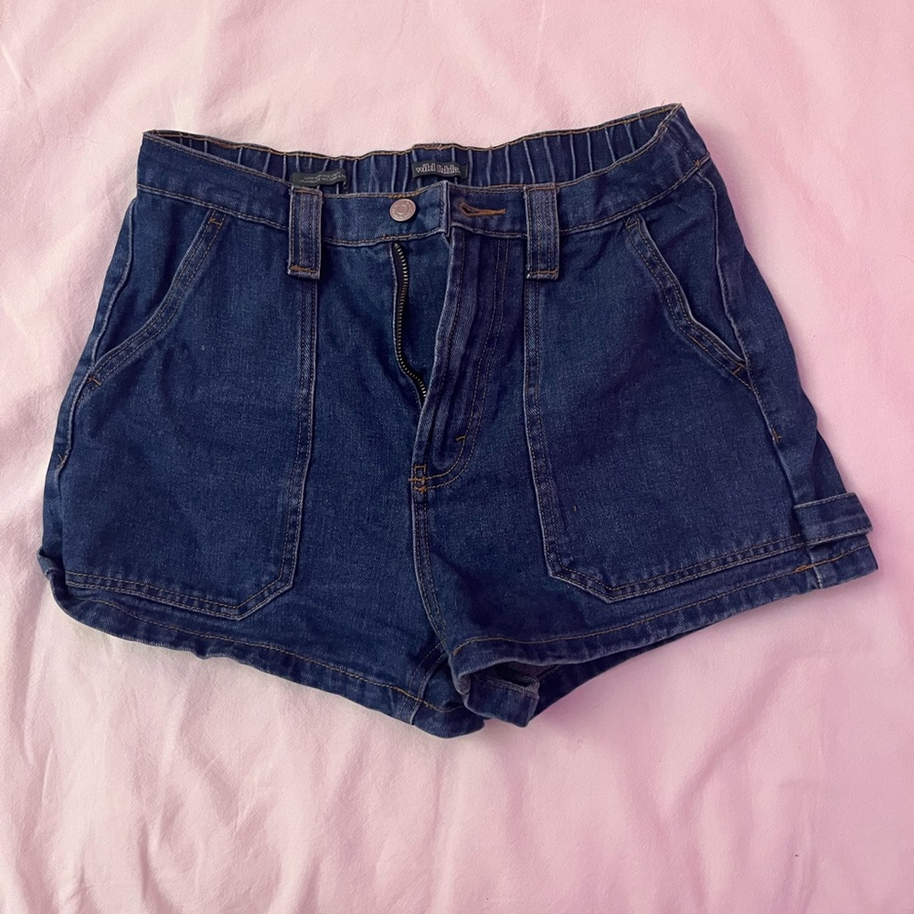 Dark Blue Denim Shorts